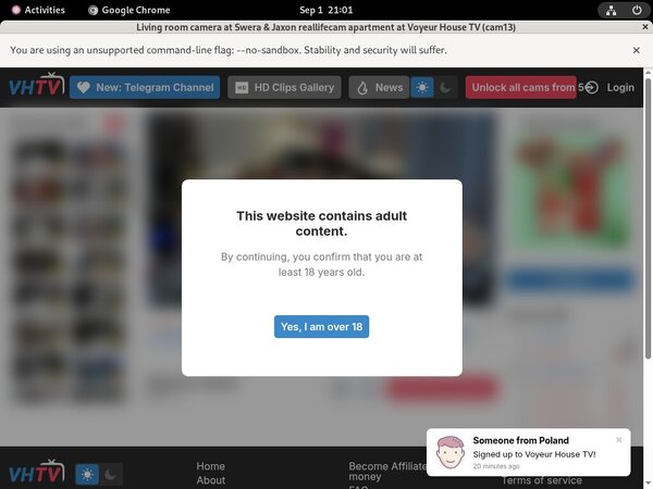 Accounts Voyeur House TV Free