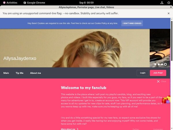 Allysajaydenxo.modelcentro.com Membership Trials