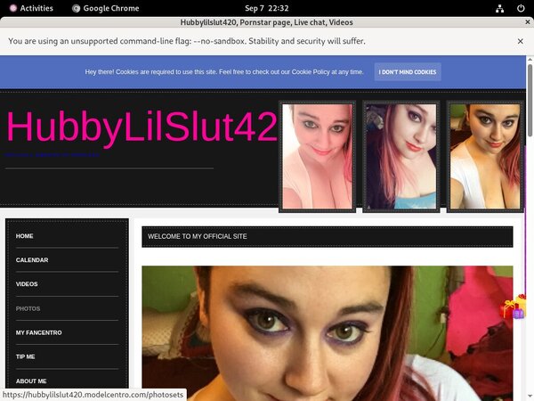 Accounts Of Hubbylilslut420.modelcentro.com