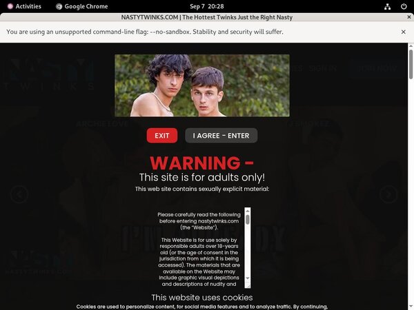 Get Nasty Twinks Discount Membership