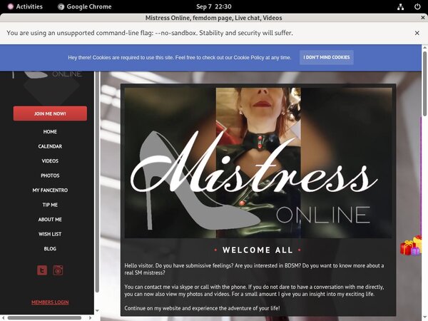 Mistressonline.eu Renew Subscription