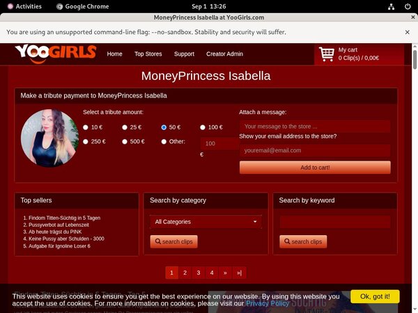 MoneyprincessIsabell 3 Day Trial