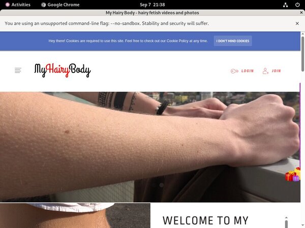 Myhairybody.com Sign Up Form