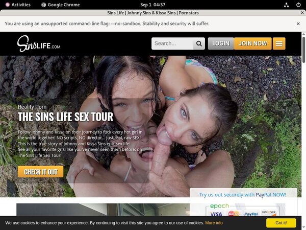 Sinslife.com Mobile Accounts
