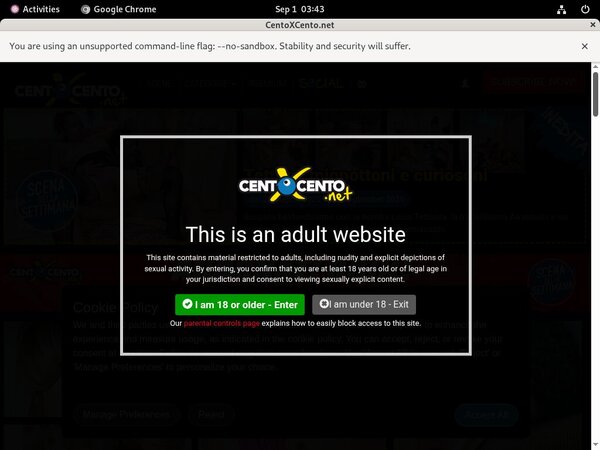 Login To Cento X Cento Free