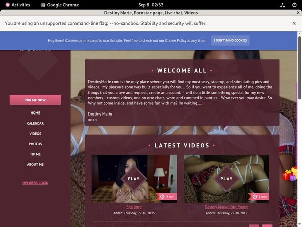 Sexxidestiny.modelcentro.com Premium Passwords